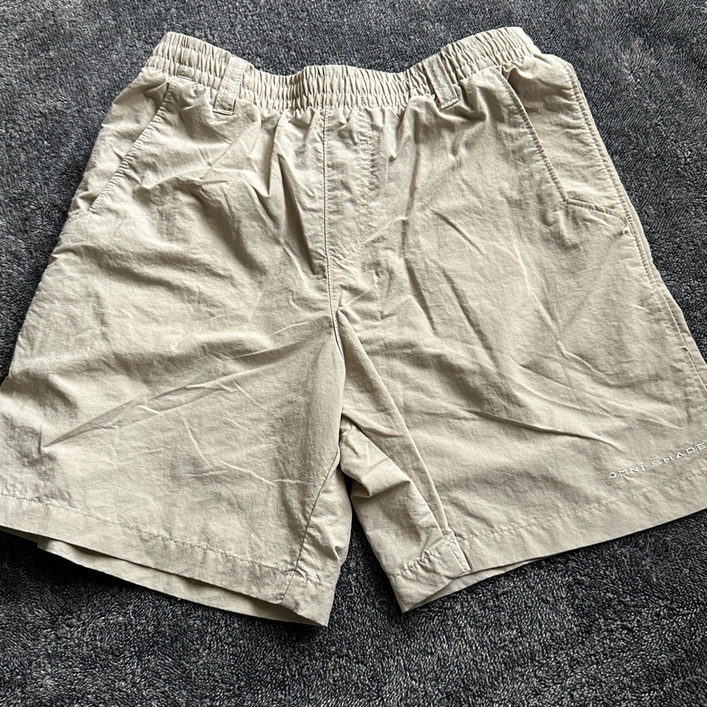 Boys khaki Columbia Casual Elastic-Waist Khaki Shorts